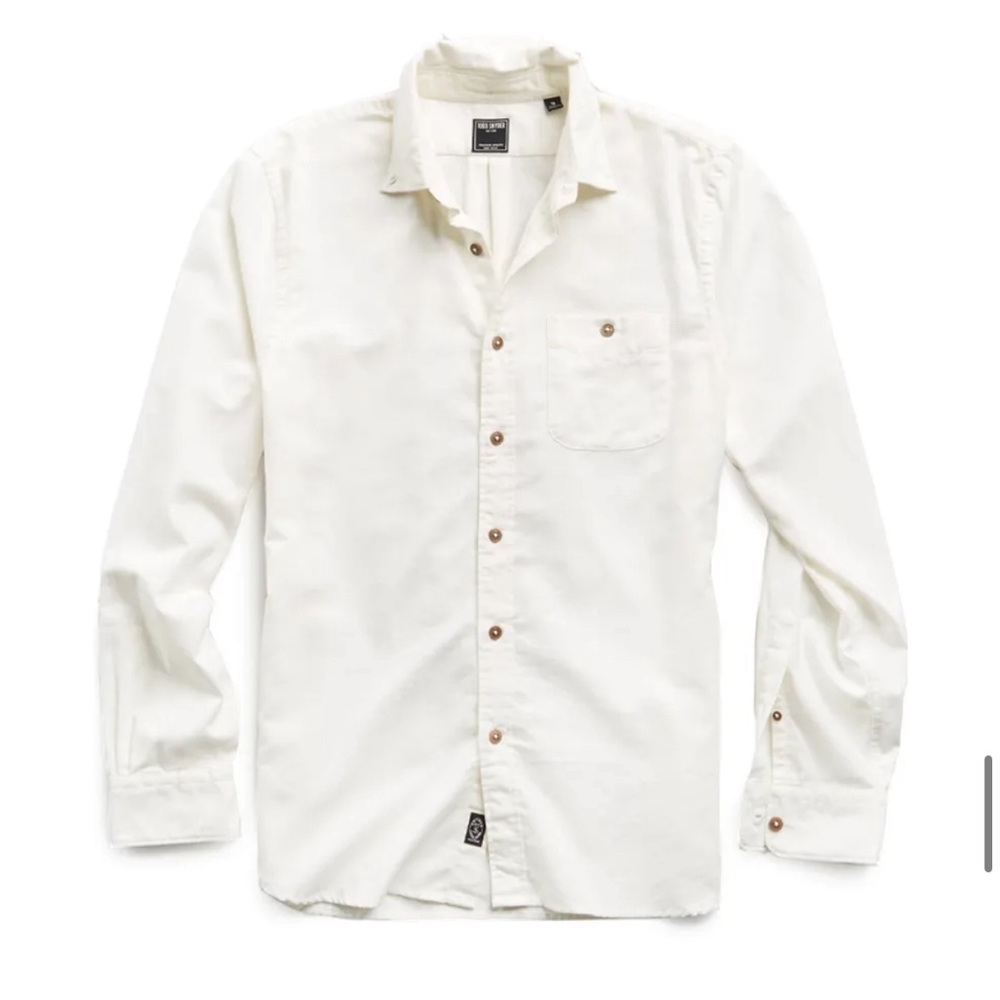 Todd Snyder Brushed Cotton Cashmere Twill Shirt in Ivory size small